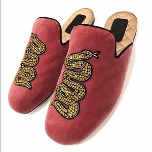 Gucci Lawrence Princetown Crystal Snake Loafer